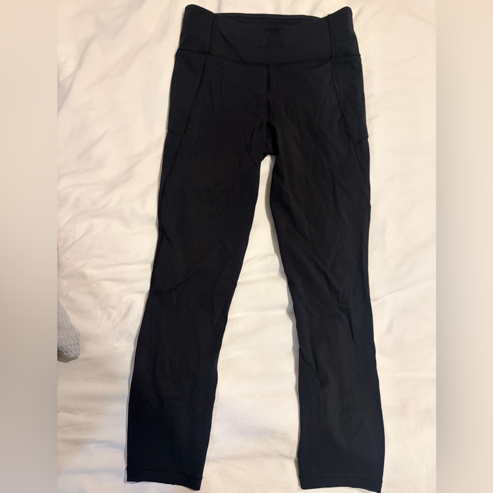 lululemon athletica Black Running Leggings Size 6 Cropped